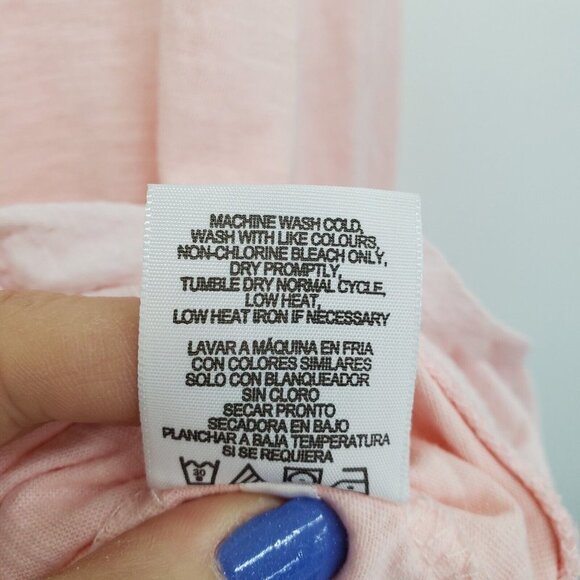 Tommy Hilfiger Womens Pink Layered Long Sleeve Button Shirt Top Blouse Size 2XL - Picture 13 of 15